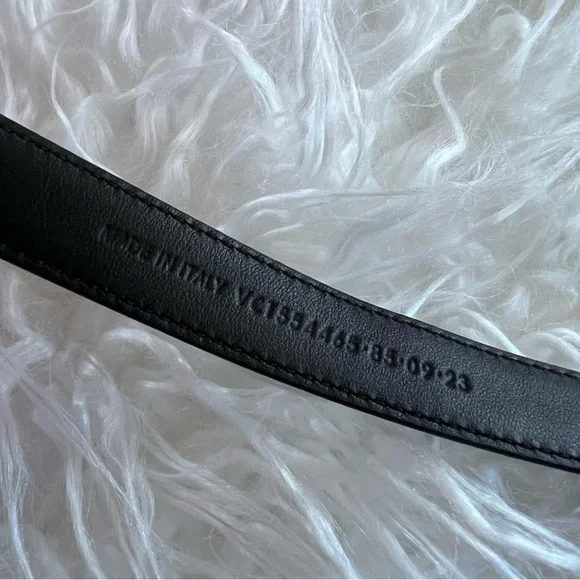 Yves Saint Laurent Cassandre skinny black belt 85 ( 39.5” total length) - Picture 9 of 9